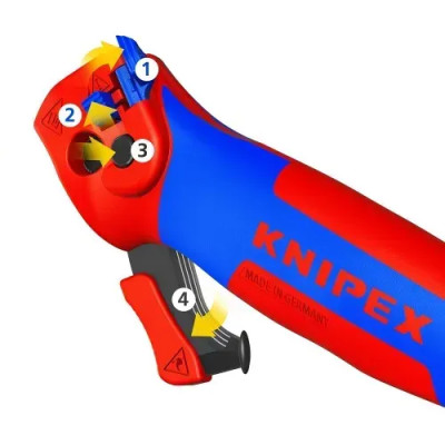 Ніж монтерський KNIPEX, вигнуте лезо, до 7мм, 0.065кг Ніж монтерський KNIPEX, вигнуте лезо, до 7мм, 0.065кг