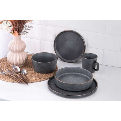 ARDESTO Чашка Fasano, 310мл, кераміка, сірий темний