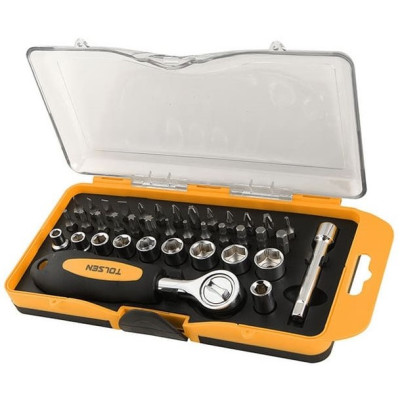 Набір торцевих головок та біт Tolsen, 1/4 Набір торцевих головок та біт Tolsen, 1/4