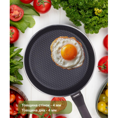 Сковорода глибока ARDESTO Gemini Salerno, 28см, алюміній, чорний Сковорода глибока ARDESTO Gemini Salerno, 28см, алюміній, чорний