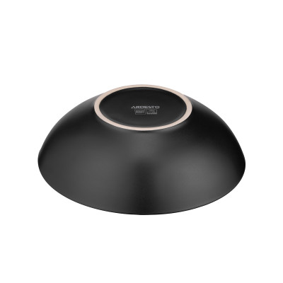 Тарілка супова ARDESTO Bolzano, 630мл, 18см, кераміка, чорно-коричневий