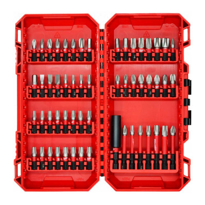 Біти Milwaukee Shockwave, сталь, кейс, набір 56шт Біти Milwaukee Shockwave, сталь, кейс, набір 56шт