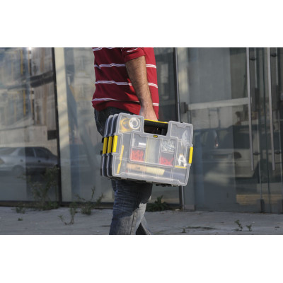 Органайзер Stanley Sort Master Junior, 14 відділень, регульовані перегородки, 6.7х37.5x29.2см, пластик Органайзер Stanley Sort Master Junior, 14 відділень, регульовані перегородки, 6.7х37.5x29.2см, пластик