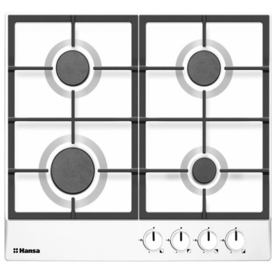 Варильна поверхня Hansa газова, 60см, чавун, білий Варильна поверхня Hansa газова, 60см, чавун, білий