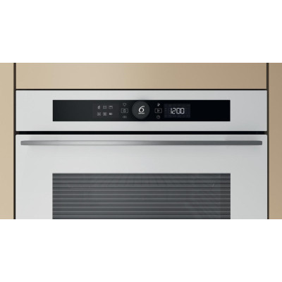 Духова шафа Whirlpool електрична, 73л, A+, дисплей, конвекція, піроліз, телескопічні напрямні, білий