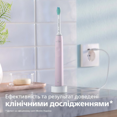 Щітка зубна електр. Philips, Sonicare 3100 series, 31т. колив/хв, насадок-1, рожевий