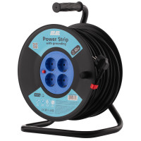 Удлинитель сетевой 2E 4хТип F, 3х1.5мм кв, 16A, на катушке, 50м, черно-синий 2E-CR4315IP20M50 Удлинитель сетевой 2E 4хТип F, 3х1.5мм кв, 16A, на катушке, 50м, черно-синий 2E-CR4315IP20M50