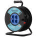 Подовжувач мережевий 2E REEL 50м, 4xТипF, 16A, чорно-синій