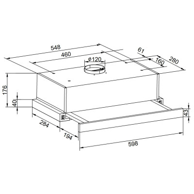 Витяжка Hansa телескопічна, 60см, 270м3ч, нерж Витяжка Hansa телескопічна, 60см, 270м3ч, нерж
