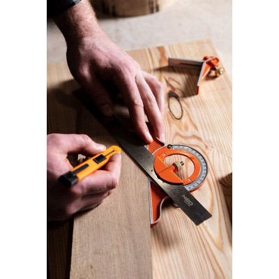 Neo Tools Кутник, 30см, мультикомбінований, транспортир, рівень, тримач алюміній