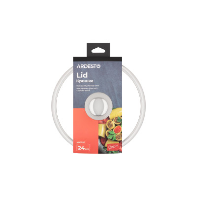 ARDESTO Кришка Gemini 24 см, скло, нержавіюча сталь ARDESTO Кришка Gemini 24 см, скло, нержавіюча сталь
