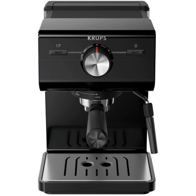 Кавоварка Krups ріжкова Authentic C50 2л, мелена, ручний капучинатор, 15 бар, чорний