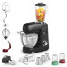 Кухонна машина Tefal Bake Partner + 1100Вт, чаша-метал, корпус-пластик, насадок-9, чорний