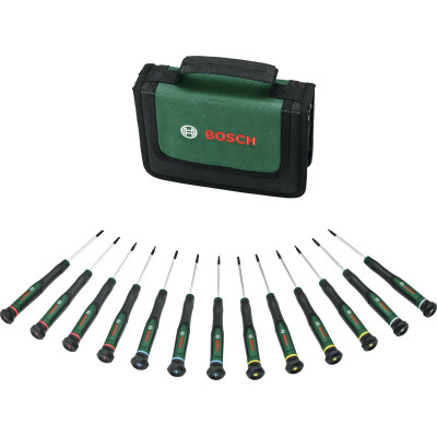 Викрутка прецизійна Bosch SL, PH, TX, HEX, сталь CrV, набір 13шт