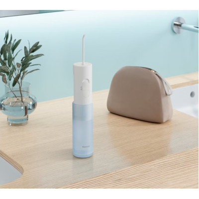 Іригатор Panasonic портативний, чаша 165 мл, 1хАА, біло-голубий