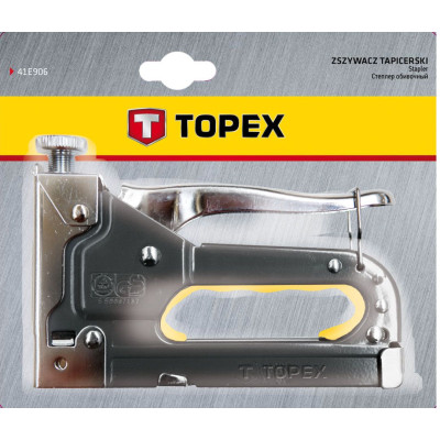Topex Степлер, 6-14мм, тип скоб J, регулювання забивання скоби Topex Степлер, 6-14мм, тип скоб J, регулювання забивання скоби