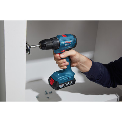 Шуруповерт-дрель аккумуляторный Bosch GSR 185-LI 18В 2х2.0А-ч 50Нм 500-1900об-хв 0.9кг