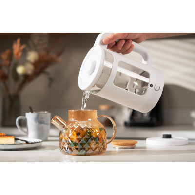 ARDESTO Заварник Golden Moon, 1000 мл, боросилікатне скло, бамбук