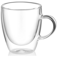 Набір чашок з ручками і подвійними стінками Ardesto, 100мл, 2шт, боросилікатне скло, прозорий Набір чашок з ручками і подвійними стінками Ardesto, 100мл, 2шт, боросилікатне скло, прозорий