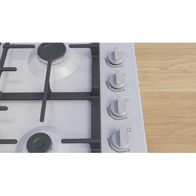 Варильна поверхня Bosch газова, 60см, чавун, WOK, нерж Варильна поверхня Bosch газова, 60см, чавун, WOK, нерж
