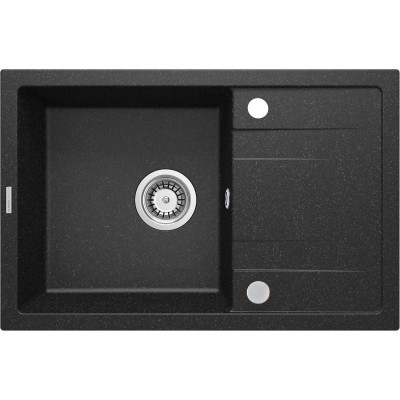 Мийка кухонна Deante Corio, граніт, прямокутник, з крилом, 670х440х175мм, чаша - 1, накладна, графіт Мийка кухонна Deante Corio, граніт, прямокутник, з крилом, 670х440х175мм, чаша - 1, накладна, графіт