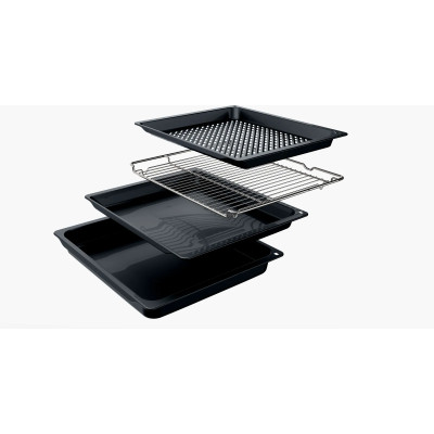 Духова шафа Bosch електрична, 76л, A, дисплей, конвекція, телескопічні направляючі,  білий