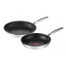 Набір сковород Tefal Duetto+, 2шт, 24/28см, нержавіюча сталь