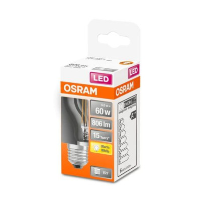 Лампа OSRAM LED E27 5.5Вт 2700K 806Лм P60 філаментна Лампа OSRAM LED E27 5.5Вт 2700K 806Лм P60 філаментна