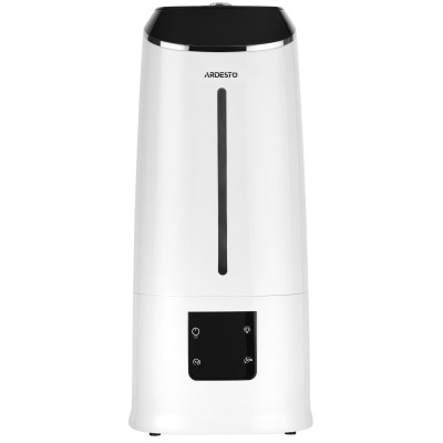 Зволожувач повітря ARDESTO ультразвуковий, 40м2, 6.5л, 390мл/г, електр. кер-ння, пульт ДК, верх. залив води, дисплей, білий