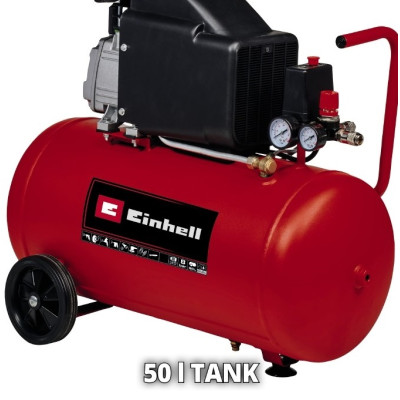 Einhell Компресор повітряний TC-AC 270/50/8, масляний, 1800Вт, 50л, 270л/хв, 8бар, 30.08кг