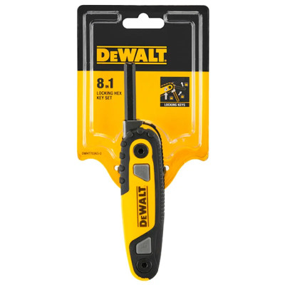 Ключі шестигранні DeWALT, HEX1.5-8мм, складаються в корпус, набір 8шт Ключі шестигранні DeWALT, HEX1.5-8мм, складаються в корпус, набір 8шт