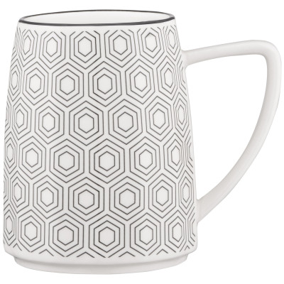 Чашка ARDESTO Lamberto, 360мл, порцеляна, біло-сірий