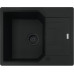 Мийка кухонна Franke Urban, фраграніт, прямокутник, з крилом, 620х500х220мм, чаша - 1, врізна, оборотна, UBG 611-62, чорний матовий