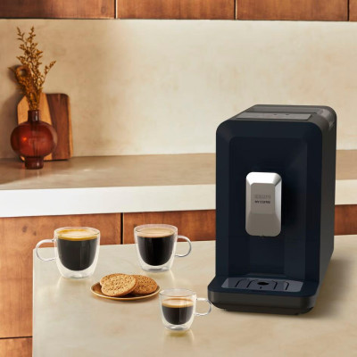 Кавомашина Krups My Coffee 1.5л, зерно, ОLED дисплей, авторецептів - 3, метал, чорний Кавомашина Krups My Coffee 1.5л, зерно, ОLED дисплей, авторецептів - 3, метал, чорний