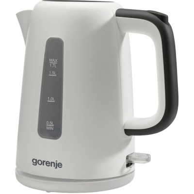 Електрочайник Gorenje 1.7л, Strix контроль, пластик, білий