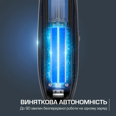 Тример Rowenta Barber Experience, для голови, бороди, мережа+акум., роторний мотор, насадок-5, нержавіюча сталь з покриттям DLC, чорно-синій Тример Rowenta Barber Experience, для голови, бороди, мережа+акум., роторний мотор, насадок-5, нержавіюча сталь з покриттям DLC, чорно-синій