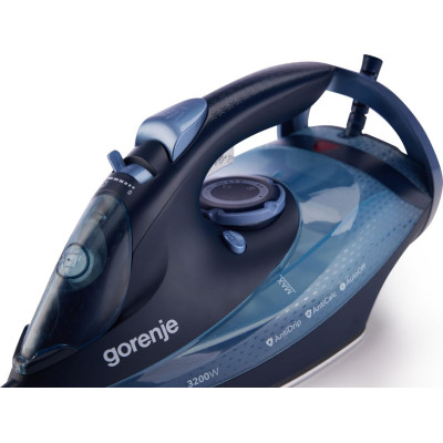 Утюг Gorenje, 3250Вт, 420мл, паровой удар-250гр, вертикальное отпаривание, антинакипь, автоотключение, керамическая подошва, черно-синий SIH3200DB Утюг Gorenje, 3250Вт, 420мл, паровой удар-250гр, вертикальное отпаривание, антинакипь, автоотключение, керамическая подошва, черно-синий SIH3200DB