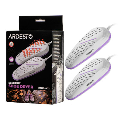 Сушарка для взуття електрична ARDESTO, потужність 10Вт, функція озонування, білий+фіолетовий Сушарка для взуття електрична ARDESTO, потужність 10Вт, функція озонування, білий+фіолетовий