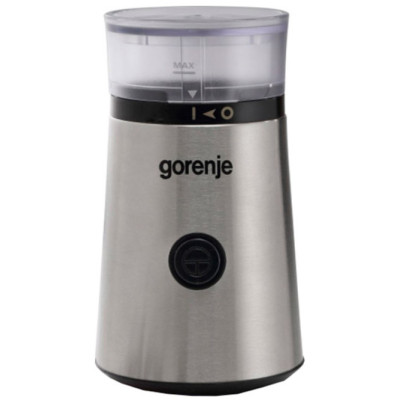 Кавомолка Gorenje роторна 150Вт, об'єм зерен-60г, метал, чорно-сріблястий