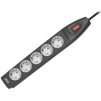 Мережевий фільтр 2E 5хSchuko, 10 м, чорний (2E-SP515M10BK)