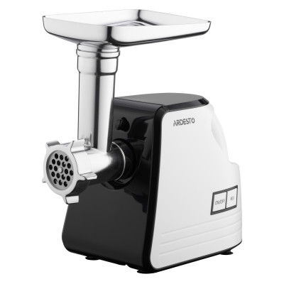 М'ясорубка Ardesto, 2300Вт, продук.-2.2кг/хв, 4 решітки + для ковб., кеббе, насадка для томатів, пластик, біло-чорний (MGA-2300W)