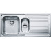 Мийка кухонна Franke Logica, нерж.сталь, прямокутник, з крилом, 1000х500х180мм, чаша - 1,5, врізна, line LLL 651, нерж декор