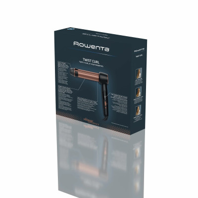 Стайлер Rowenta Twist Curl, автоматичний, темп.режимів-4, 150C–210С, кераміка, рукавика та термопідкладка, чорно-золотий Стайлер Rowenta Twist Curl, автоматичний, темп.режимів-4, 150C–210С, кераміка, рукавика та термопідкладка, чорно-золотий