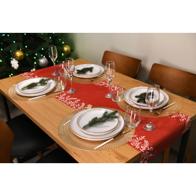 Ранер ARDESTO Happy Holidays, 40х140см, 90% поліестер, 10% бавовна, червоний