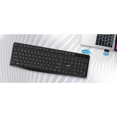 Клавіатура мембранна Genius KB-7200, 104key, WL, EN/UKR, чорний