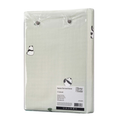 КПБ 1,5сп ARDESTO Gloria, підковдра 160х220см, простирадло 160х220см, наволочки (2) 50х70см, 100% бавовна, сатин, панди, зелений КПБ 1,5сп ARDESTO Gloria, підковдра 160х220см, простирадло 160х220см, наволочки (2) 50х70см, 100% бавовна, сатин, панди, зелений