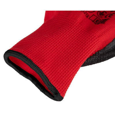 Рукавички робочі Neo Tools поліестер з латексним покриттям, р.11, червоно-чорний 12шт Рукавички робочі Neo Tools поліестер з латексним покриттям, р.11, червоно-чорний 12шт