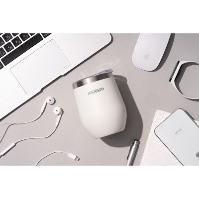 Термокружка Ardesto Compact Mug, 350мл, нержавеющая сталь, белый