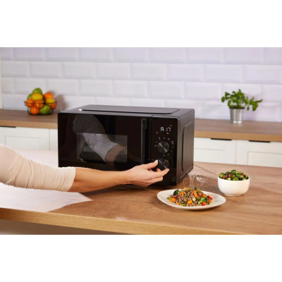 Мікрохвильова піч Gorenje, 20л, електр. керув., 800Вт, гриль, дисплей, 20 програм, інвертор, чорний Мікрохвильова піч Gorenje, 20л, електр. керув., 800Вт, гриль, дисплей, 20 програм, інвертор, чорний
