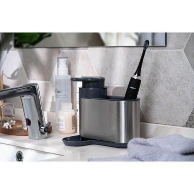 Органайзер для миючих засобів ARDESTO Minimalism, 8х12.7х16см, пластик, нержавіюча сталь, сірий